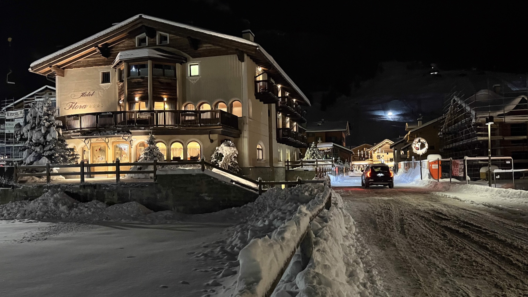 Hotel Flora in the snowy centre of Livigno